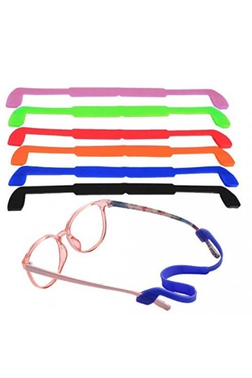 COMVIP Sangle de Lunettes Sport Antidérapant en Silicone Attache-Lunettes 5Pcs Aléatoire