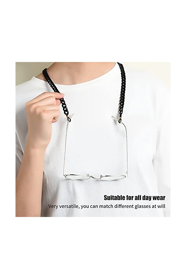 Sangle de ficelle de lunettes, autour du cou Sangle de lunettes Anti-dérapant Chaîne de lunettes en acrylique Design unique p