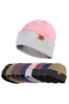 Sukeen Bonnet en Tricot, Doux et Extensible, Accessoires pour Hommes pour Femmes, Casquette sans Brim Roulé Cuff Rétro Mode a