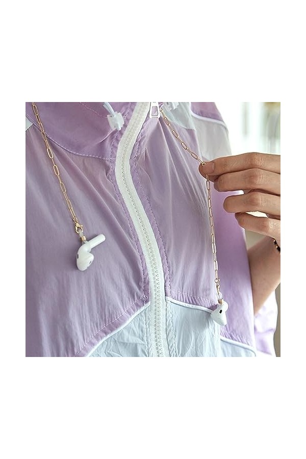 HMLTD Lanière découteur - Corpour écouteurs anti-perte en métal,cordes sport portables, cordon cou pour écouteurs sans fil