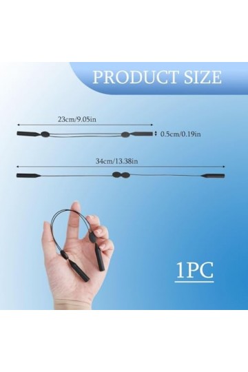 Zuroki Cordons à Lunettes, Bandeau de Lunettes Réglable en Taille, Bandeau de Lunettes pour femmes, enfants, hommes, Porte-Lu