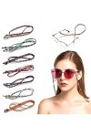 Jadeseal 7 Pièces Chaîne De Lunettes, Chaine Lunettes Multicolore Corde de Lunettes, Cordon Chaine Lunettes de Soleil Antidér