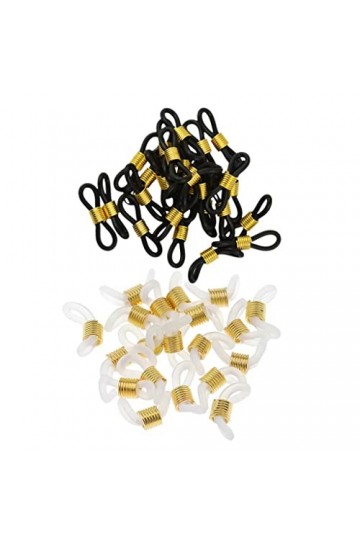 MagiDeal 45Pcs Boucle Attache en Caoutchouc pour Chaîne à Lunettes 20mm