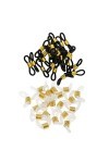 MagiDeal 45Pcs Boucle Attache en Caoutchouc pour Chaîne à Lunettes 20mm