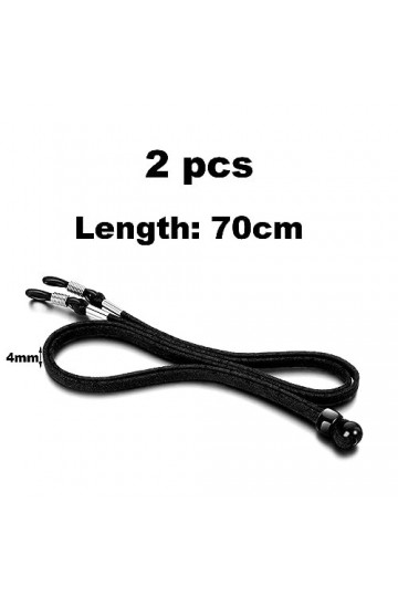 O5O2 Lot de 2 cordon lunettes, attache lunettes femme, sangle de lunettes réglable en cuir synthétique pour homme et femme, r