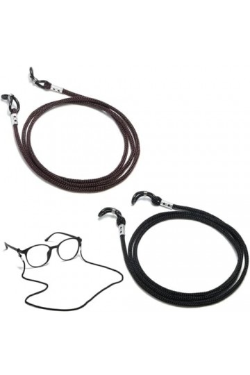 PLABBDPL Cordon pour lunettes coloré avec anti-perte, pour ne pas perdre vos lunettes&nbsp;. En lot de 4 noir et marron 