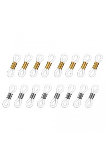 RY-EARL 20 pièces chaînes à lunettes clips en caoutchouc fermoir connecteurs de fin de fil pour lunettes accessoires de chaîn