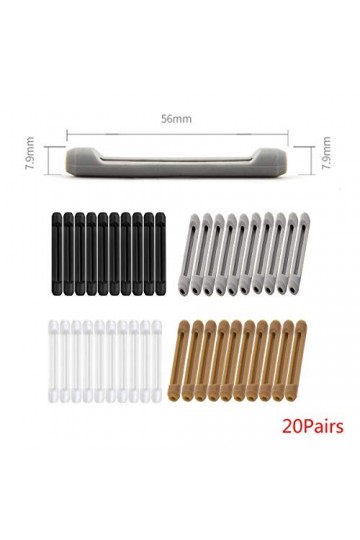 Oreille de Lunettes Supports,Saijer 20 Paires Silicone Anti-glisse Doux Retenues de Lunettes pour Oreille Lunettes Soleil Acc