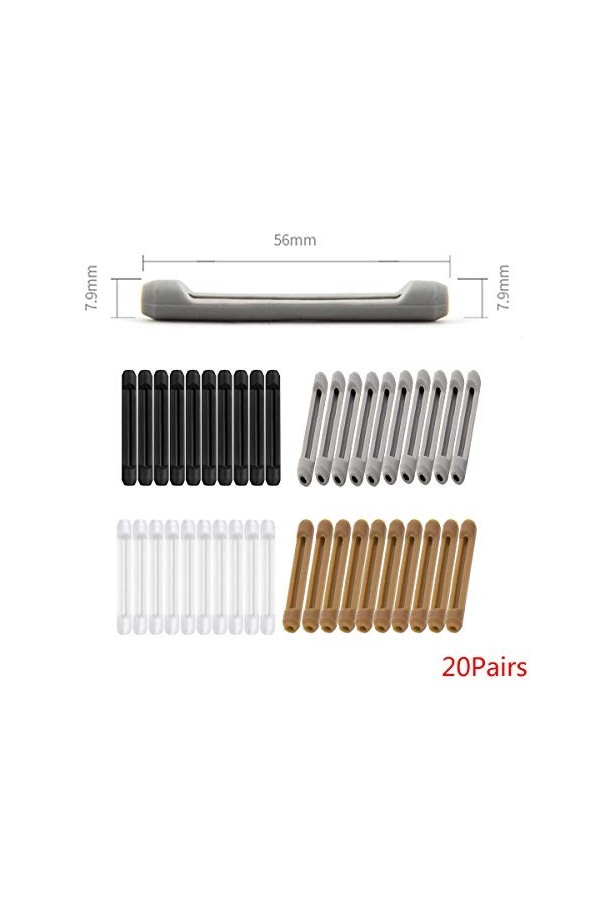 Oreille de Lunettes Supports,Saijer 20 Paires Silicone Anti-glisse Doux Retenues de Lunettes pour Oreille Lunettes Soleil Acc