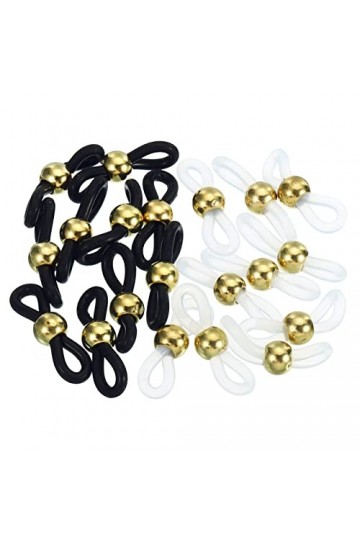 PATIKIL Lunettes Chaîne Connecteur Retenue, 20 Paquet Réglable Anti Glissante Silicone Caoutchouc Sangle Support Terminal Bou