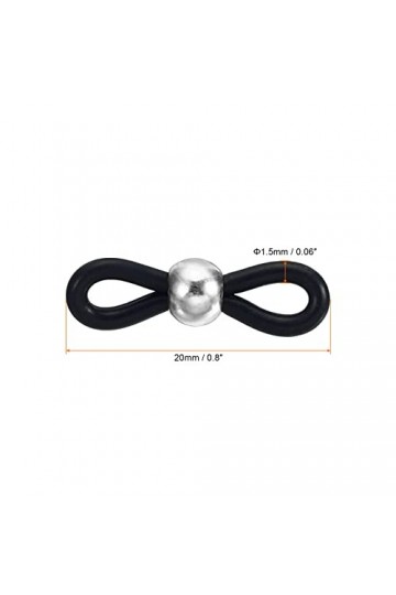 PATIKIL Lunettes Chaîne Connecteur Retenue, 20 Paquet Réglable Anti Glissante Silicone Caoutchouc Sangle Support Terminal Bou