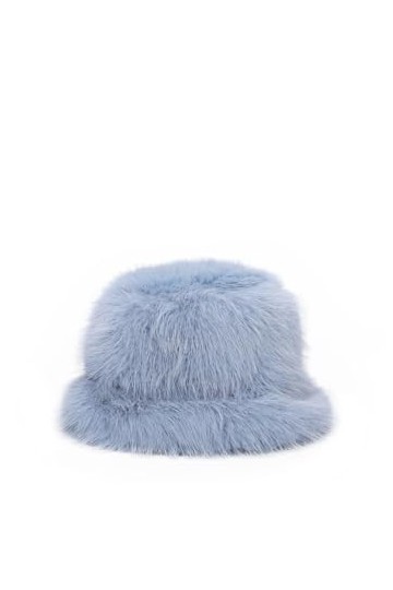 QUEEN HELENA Chapeau avec Poil Doux Bonnet avec Fourrure Poilu Chaud Femme CP303, bleu, Taille Unique