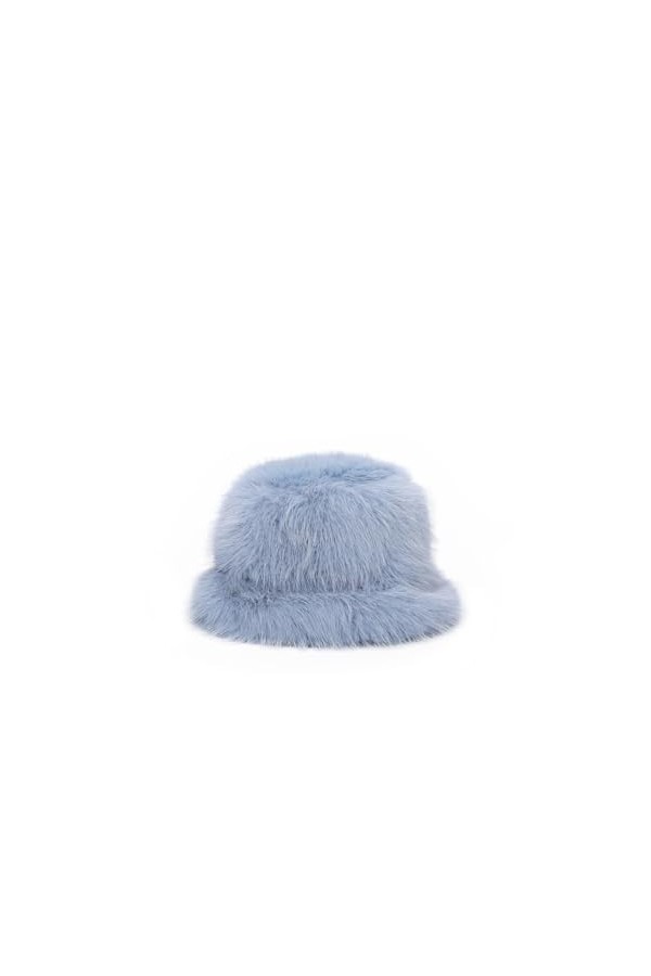 QUEEN HELENA Chapeau avec Poil Doux Bonnet avec Fourrure Poilu Chaud Femme CP303, bleu, Taille Unique