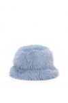 QUEEN HELENA Chapeau avec Poil Doux Bonnet avec Fourrure Poilu Chaud Femme CP303, bleu, Taille Unique