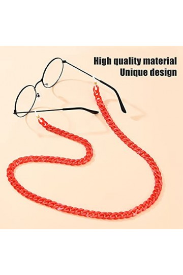 Chaîne de lunettes, nouvelle chaîne de lunettes de collier en acrylique unique pour un usage quotidien pour les femmes