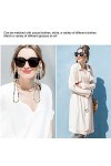 Collier de lunettes, chaîne de lunettes robuste en perles de verre multifonctionnel pour un usage quotidien pour les fêtes po