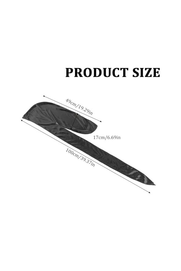 2 Pièces Turban Durag à Longue Queue Bonnets Ondulés en Soie Unisexe Bonnet Durag Soyeux avec Longue Queue Élastique Durags H
