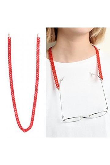 Entatial Chaîne de Lunettes, chaîne de Support de Couvre-Visage Anti-Chute Roman Unique Acrylique Polyvalent pour Un Usage Qu