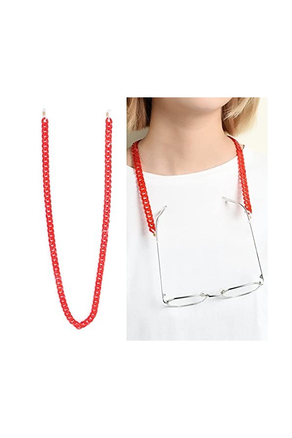 Entatial Chaîne de Lunettes, chaîne de Support de Couvre-Visage Anti-Chute Roman Unique Acrylique Polyvalent pour Un Usage Qu