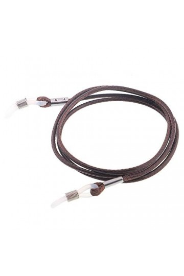 Sangle de support pour lunettes de soleil en cuir PU durable - Marron - Taille unique