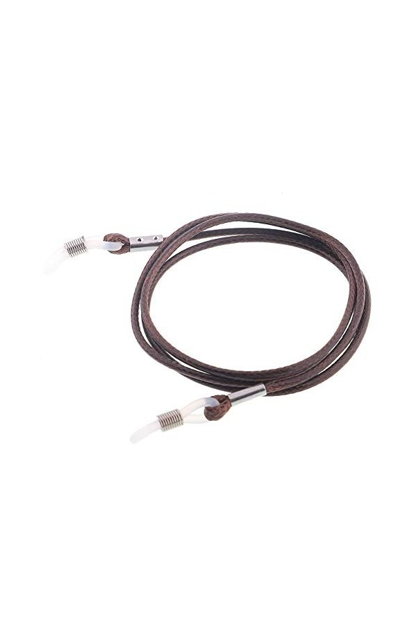 Sangle de support pour lunettes de soleil en cuir PU durable - Marron - Taille unique