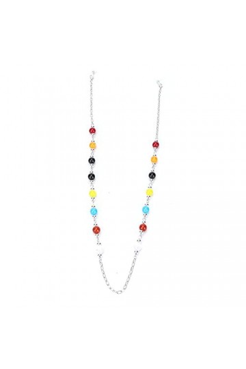 DAGT Chaîne de Lunettes, Porte-Verres pour Les Yeux, Colliers, matériau en Verre, Style Roman pour Couvre-Visage pour Lunette