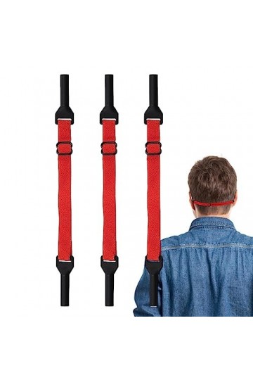 Frifer Sangle de lunettes de sport | Corde de retenue pour lunettes de soleil sans queue | Sangle de lunettes de soleil en co