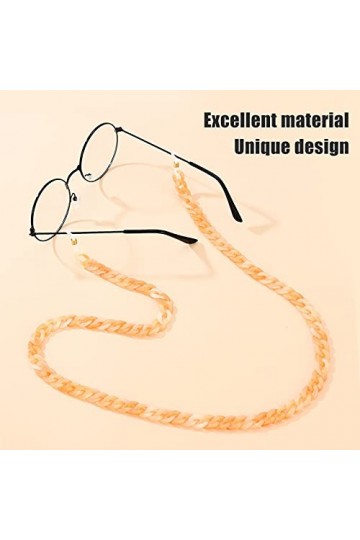 Shanrya Chaîne anti-œillets, sangle pour avant-yeux acrylique pour adulte pour journal