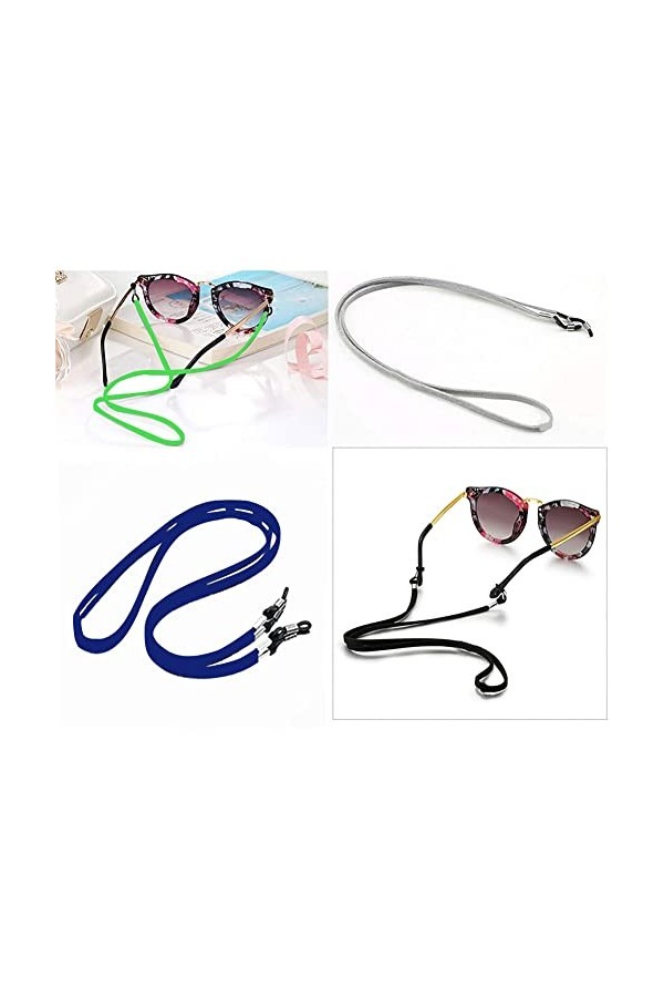 GNAUMORE Cordon Lunettes,12Pcs Cordons Lunettes Homme,Cordon Lunette Femme,Sangle de Lunettes,Corde de Lunettes Réglable Univ