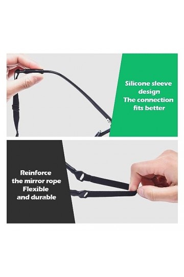 RUGUOA Lot de 4 Cordons à Lunettes élastique Reglable Sangle de Lunettes de Sport Nautique Corde à Lunette de Soleil Universa