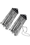 REQAG 24 Pcs Ficelle pour Lunettes Cordon Lunettes Noir Cordons Lunettes Reglables Femme Homme Sangle de Lunettes en Nylon Un