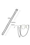REQAG 24 Pcs Ficelle pour Lunettes Cordon Lunettes Noir Cordons Lunettes Reglables Femme Homme Sangle de Lunettes en Nylon Un