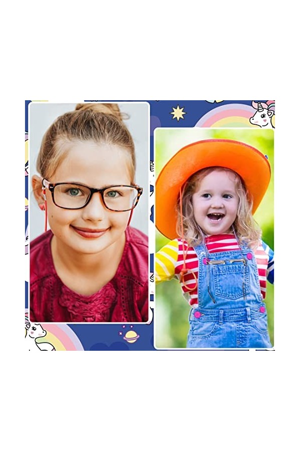 PLABBDPL cordon lunettes enfant 5 Pièces, garcon fille Ajustable Chaîne Lunettes de Soleil, Sangle Corde Retenue à Lunettes d