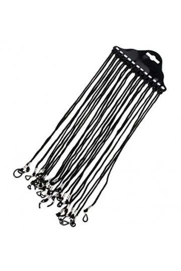 LATRAT Lot de 12 colliers de lunettes de soleil en nylon - Sangles de lunettes - Support réglable pour cordon de cou - Porte-