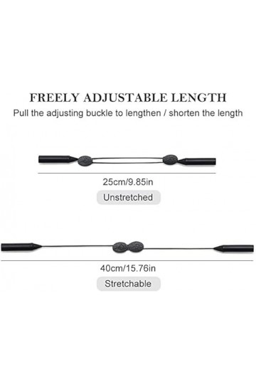 KARELLS Cordon Lunettes, Cordon Lunettes Femme, Cordon lunettes homme, 3 Pièces De Retenue De Lunettes Réglables, Cordons de 