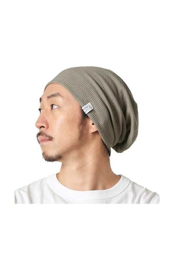 Bonnet Chimio Femme Chapeau Homme - Bonnet Reversible Tricot 100% Coton Naturel Doux 2 Styles Grosse Tete Ete Hiver Mode Coré