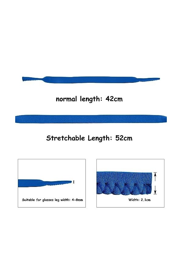 5 cordes élastique lunettes boucle sangle pour sport et lunettes de soleil lunettes sangle lunettes bandeau bandeau