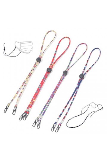 PLABBDPL 4 pièces Cordon Lunettes, Réglable Corde à Lunettes Chaîne de Lunettes Universel Lunettes Sangle,Chaîne Lunettes de 