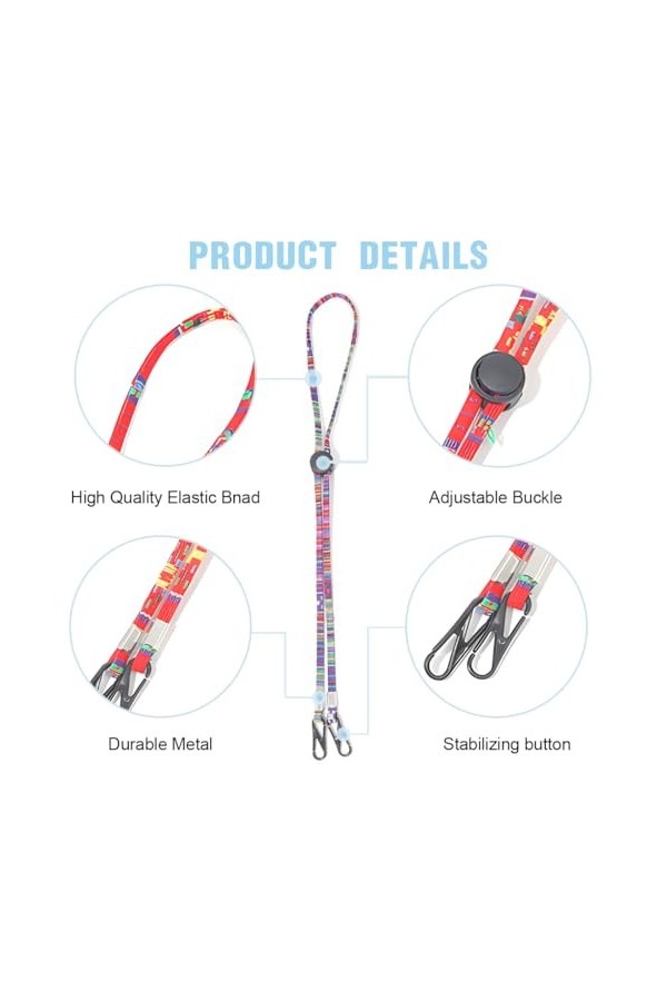PLABBDPL 4 pièces Cordon Lunettes, Réglable Corde à Lunettes Chaîne de Lunettes Universel Lunettes Sangle,Chaîne Lunettes de 