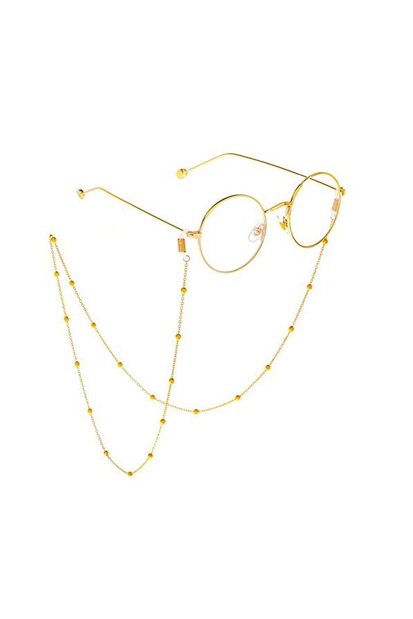 Ototon Cordon Lunettes Femme Chaîne de Lunettes en Métal Universel Lunettes Sangle pour Lunettes de Soleil Unisex C 