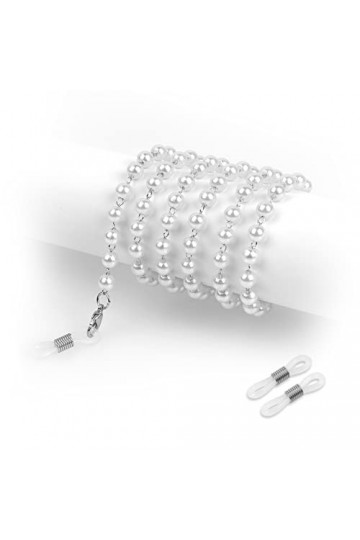 Eli-time Chaîne Lunettes Femmes, Cordon Lunettes Perles pour Femmes et Hommes pour Lunettes/Lunettes de soleil/Porte-masque