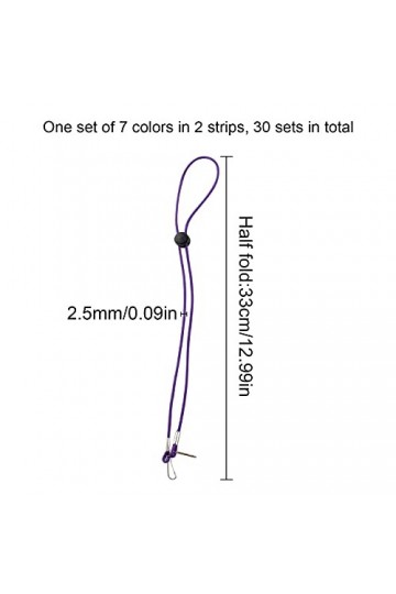 Zeayebsr Longe de Masque Chaîne Lanière de Masque Facial, Réglable Longe Approprié pour Le Visage Masque Lanyard, Support de 