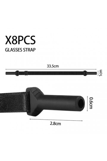 MEMOFYND Lot de 8 cordons à lunettes réglables - Accessoires pour lunettes de soleil - Sangle de lunettes de sport - Support 