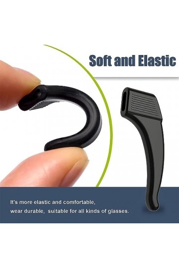 Cordon à lunettes, avec 2 paires de coussins auriculaires en silicone, porte,lunettes pour le sport et les loisirs, anti,déra