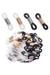 PLABBDPL 40Pcs Extrémités Chaînes de Lunettes Réglables, Embout Chaine Lunette Longues Réglables Connecteurs Dextrémités de 