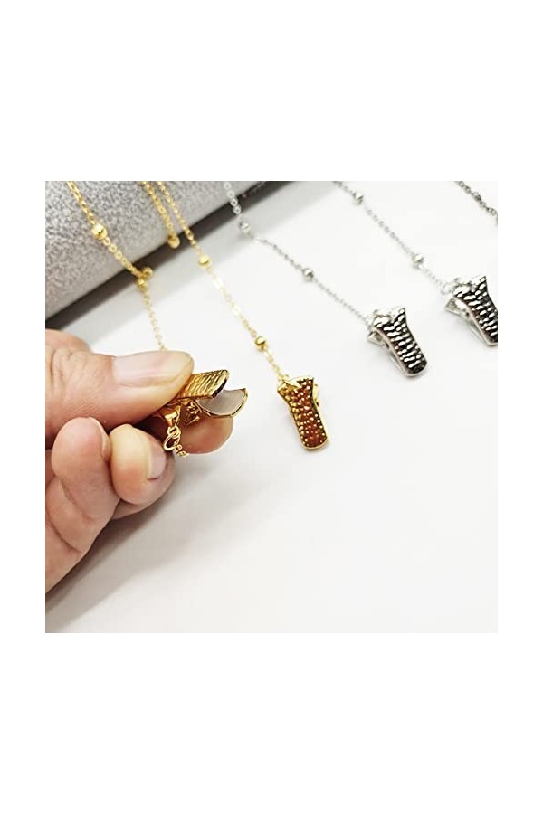 Chaîne de lunettes,3 Pcs Titulaire Chaîne Collier pour Masque Chaîne de lunettes Métal Porte-lunettes Avec clip de chaîne de