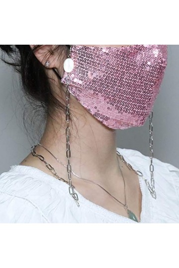 TseenYi Cordon de masque multifonctionnel avec chaîne de coquillage, accessoire pour masque de visage, collier détachable pou