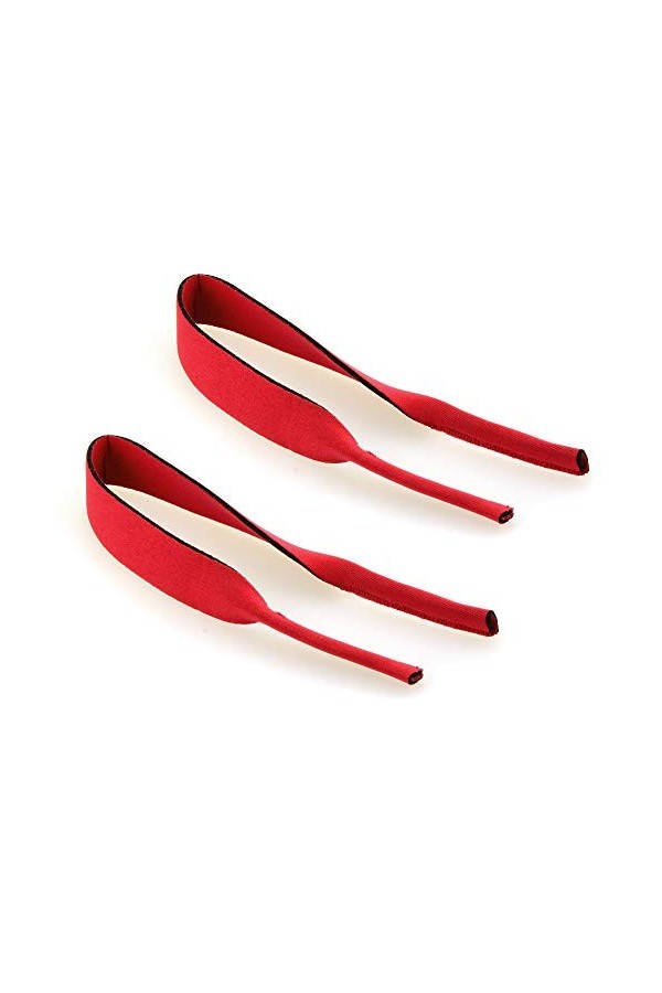 Edison & King Cordon à lunettes sport en néoprène - cordon lunettes flottant - pack de 2-40 cm rouge 