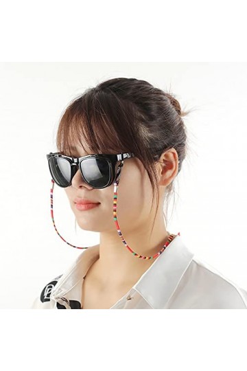 HREDZEO 10 Pieces Sangle de Lunettes,10 PCS Cordon de Lunettes Bohême Sangle de Support de Lunettes de Soleil Cordon de Lunet