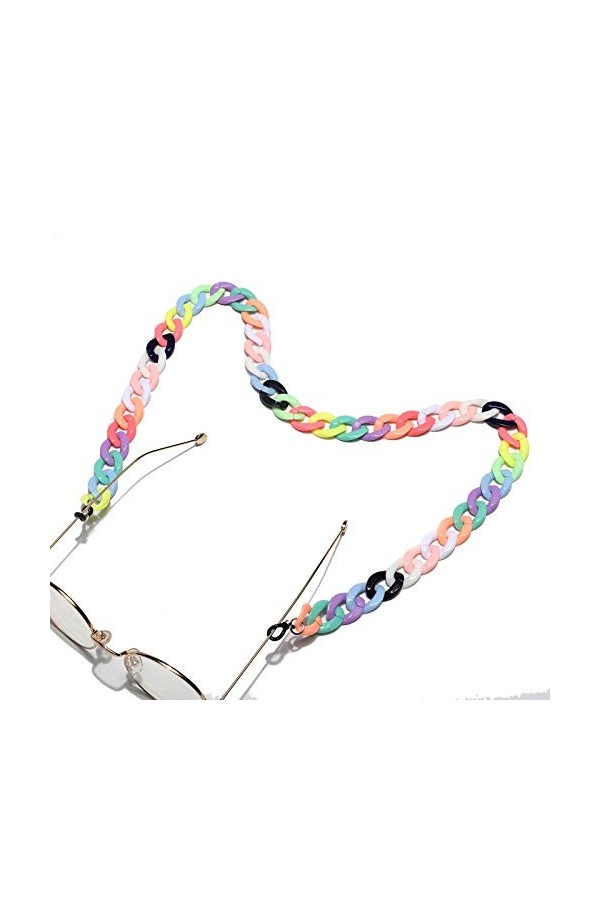 aLarm5 Rétro Chaîne de Lunettes ， Cordon Lunettes fantasie avec Bijoux Ajourés Chaîne de Lunettes à fermoir mousqueton pour h